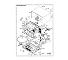 Sharp R-420DK oven and cabinet diagram