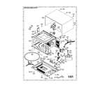 Sharp R-420DW oven and cabinet diagram