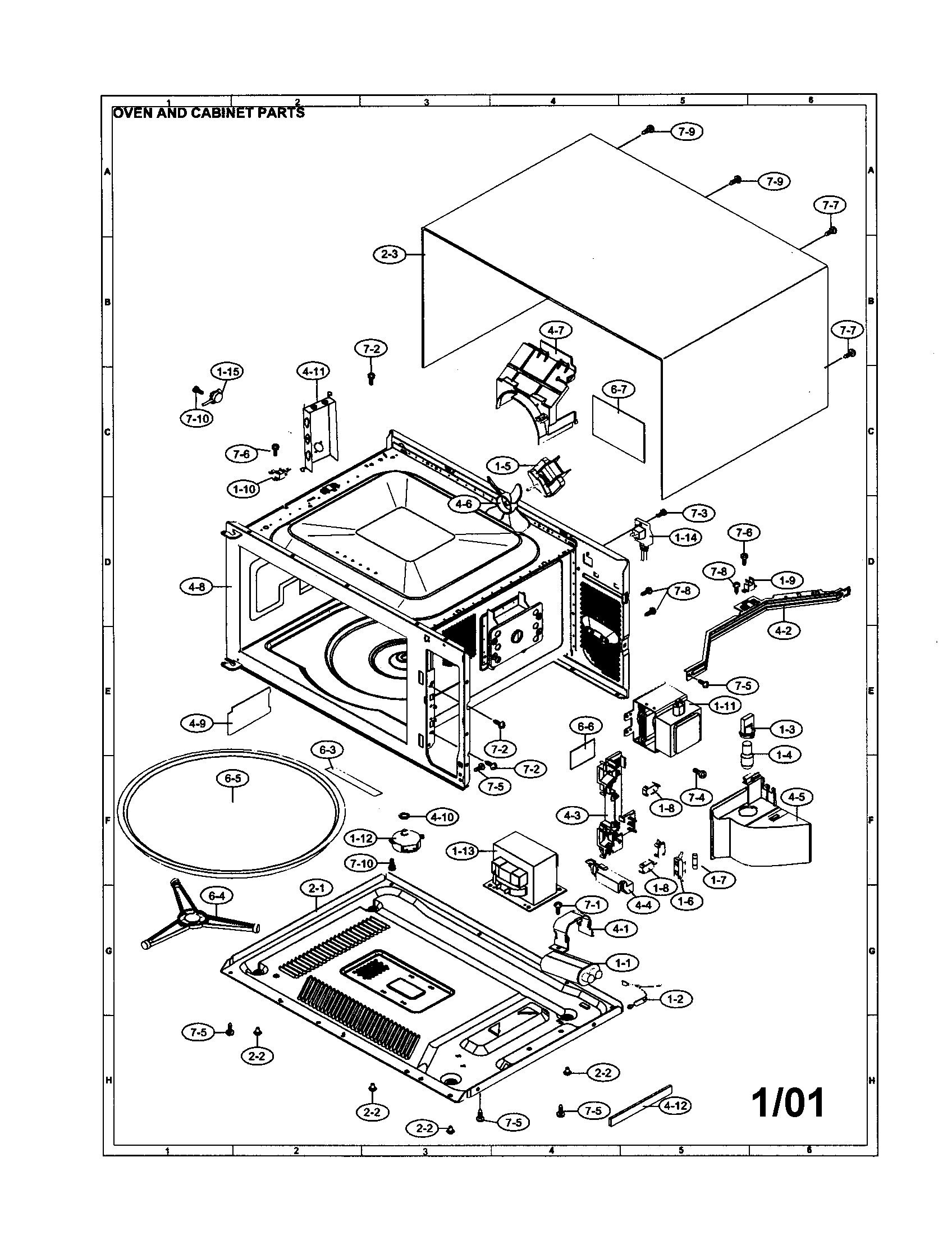 Oven and cabinet
