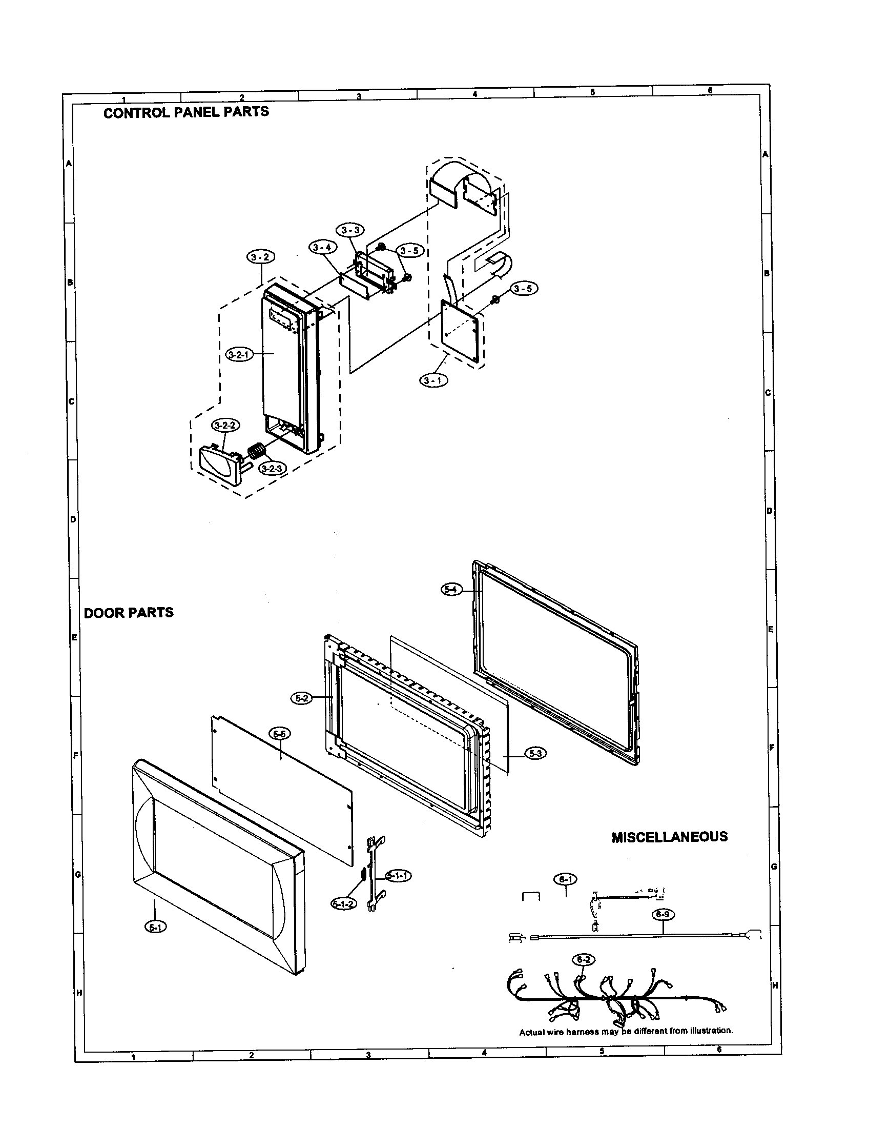 Control panel/door/miscellaneous