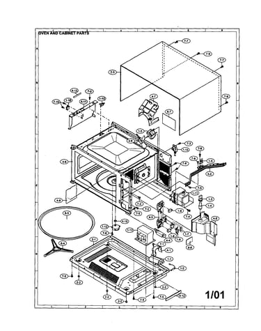 Oven and cabinet