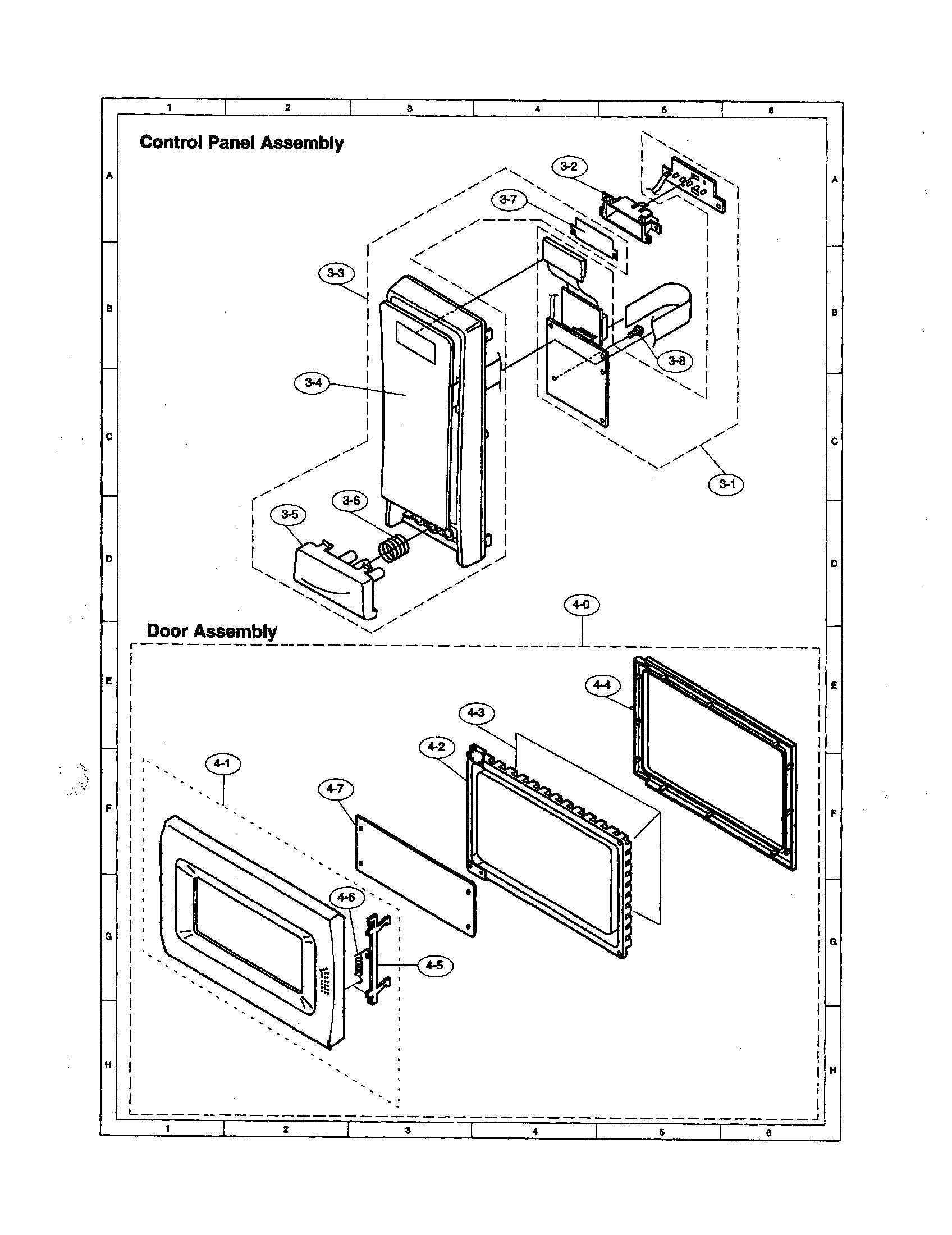 Control panel/door