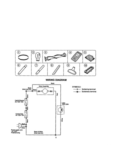 Accessories and wiring diagram