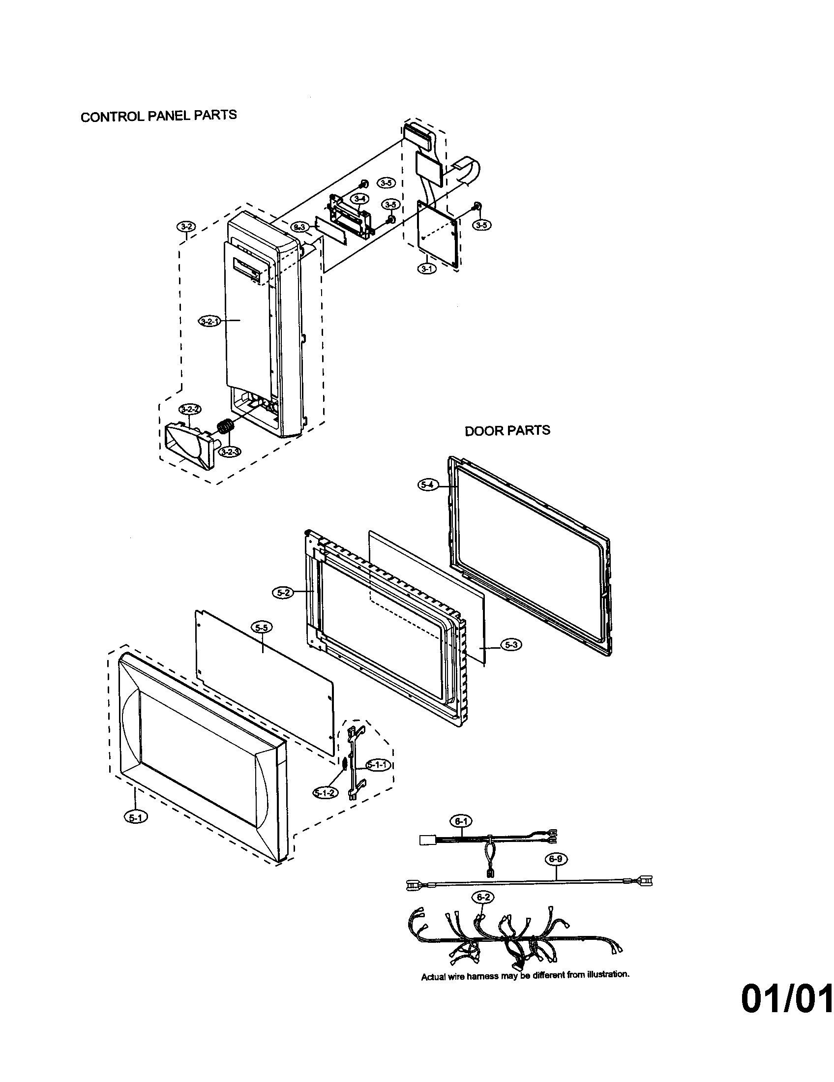 Control panel/door