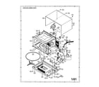 Sharp R-401CW oven and cabinet diagram