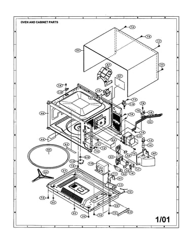 Oven and cabinet