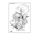 Sharp R-501CW oven and cabinet diagram