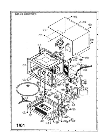 Oven and cabinet