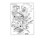 Sharp R-340DW oven and cabinet diagram