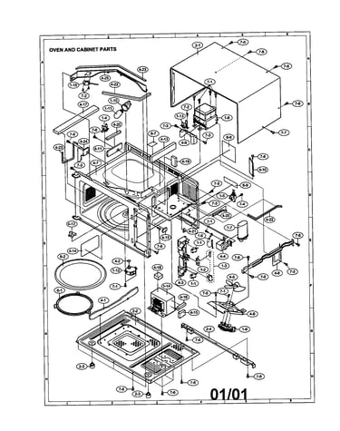 Oven and cabinet