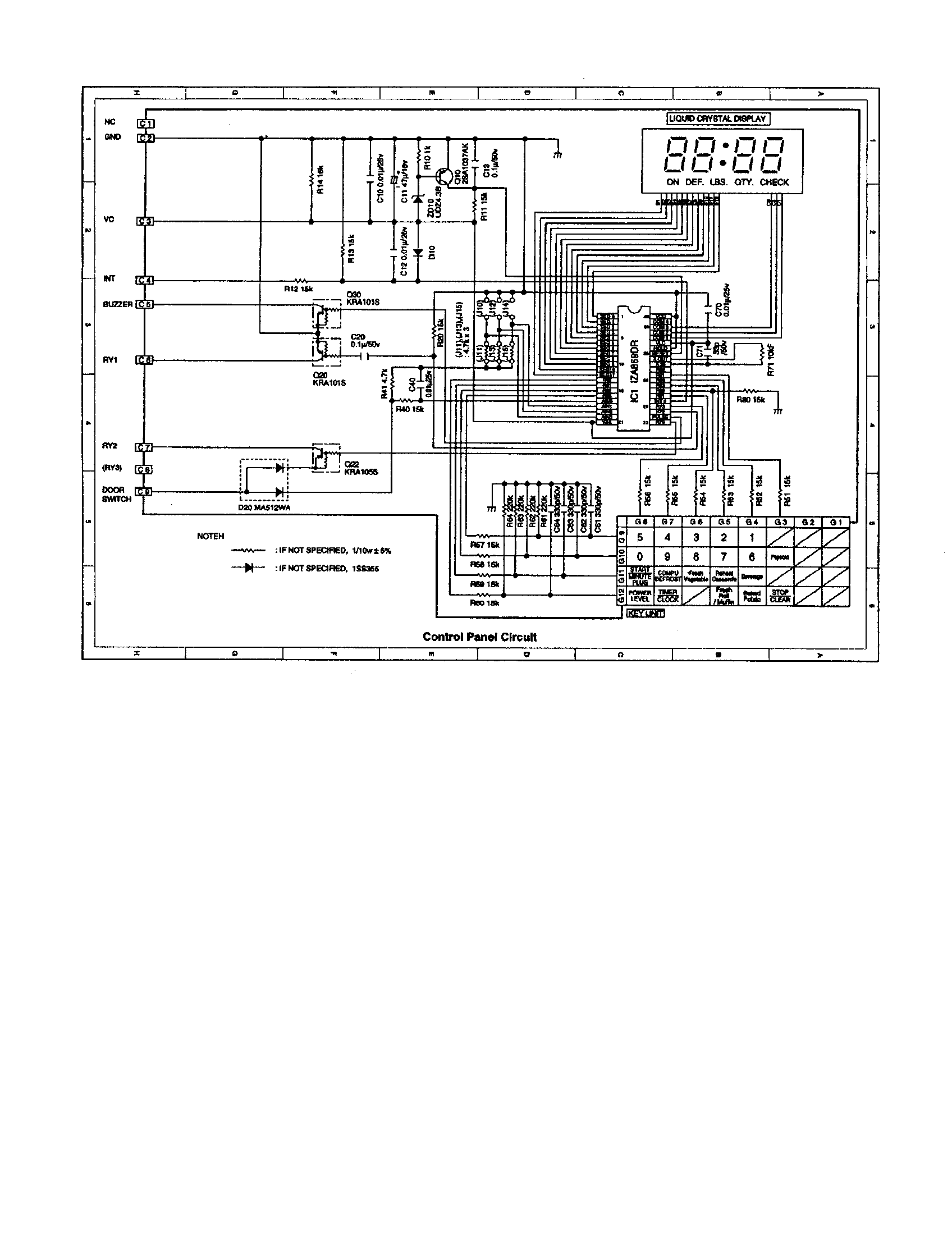 Control panel circuit