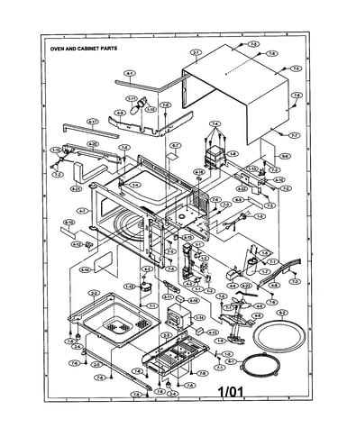 Oven and cabinet