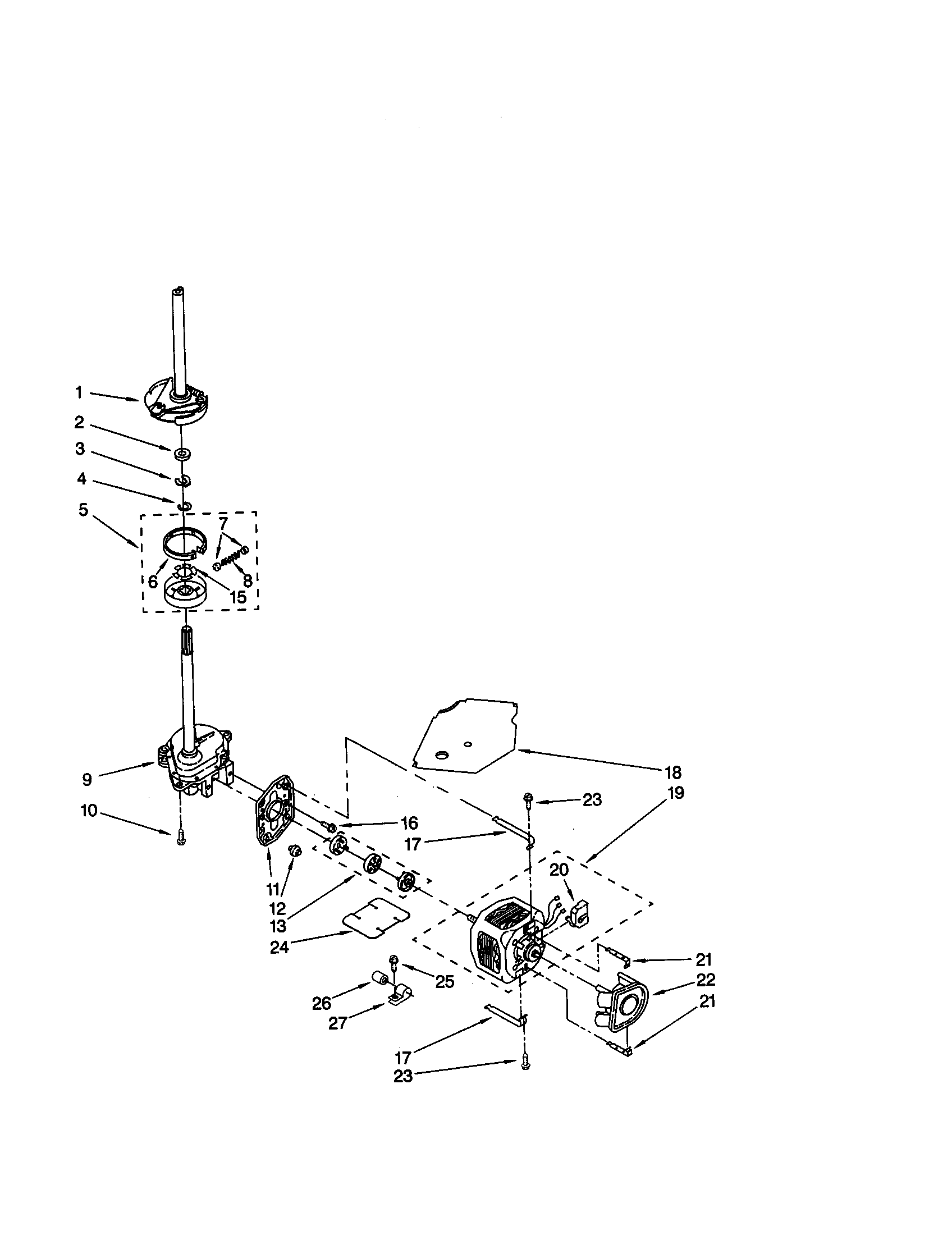 Brake/clutch/gearcase/motor/pump