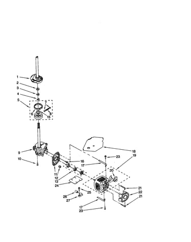 Brake/clutch/gearcase/motor/pump