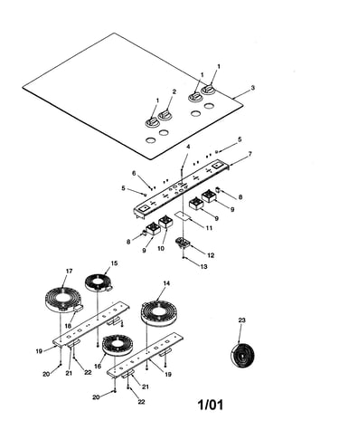 Cooktop assembly