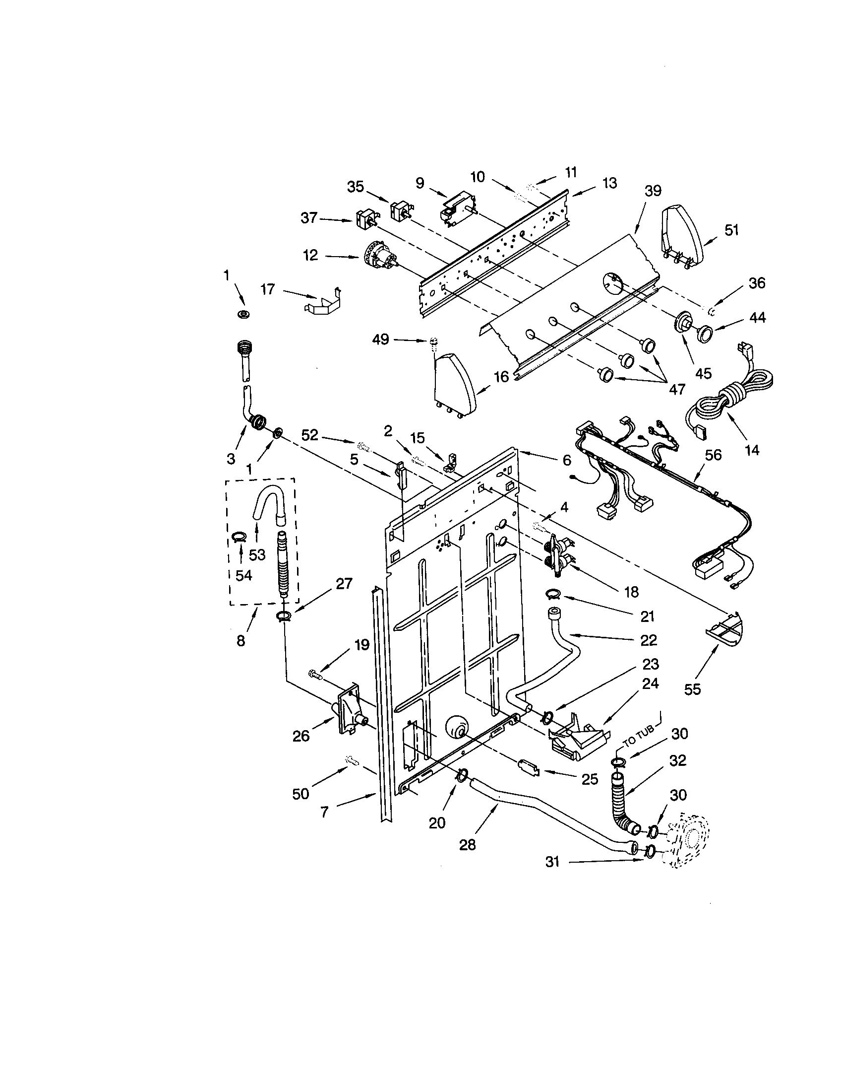 Control and rear panel