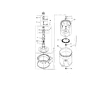 Whirlpool 2DLSQ8000JQ0 agitator, basket and tub diagram