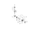 Whirlpool 2DLSQ8000JQ0 brake/clutch/gearcase/motor/pump diagram