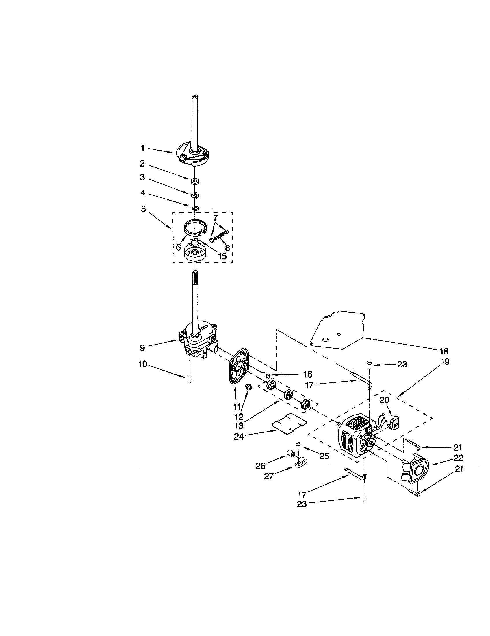 Brake/clutch/gearcase/motor/pump