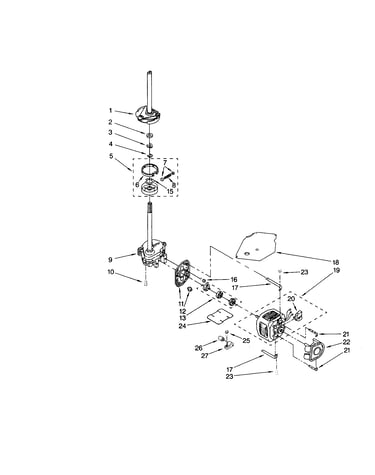 Brake/clutch/gearcase/motor/pump