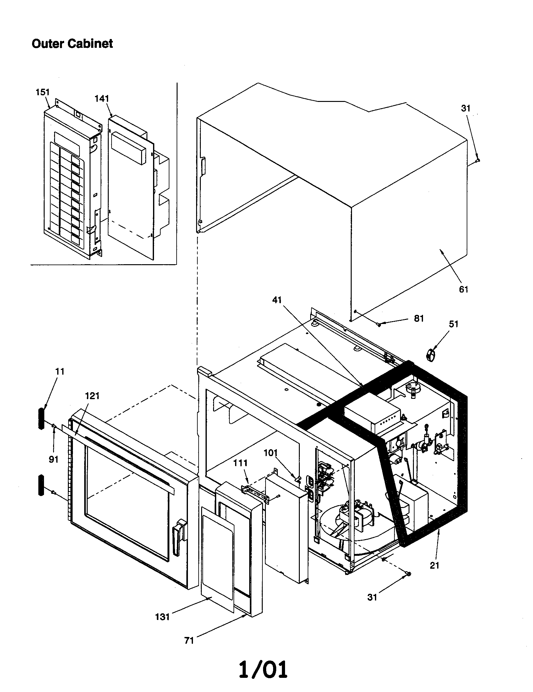 Outer cabinet