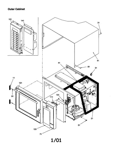Outer cabinet