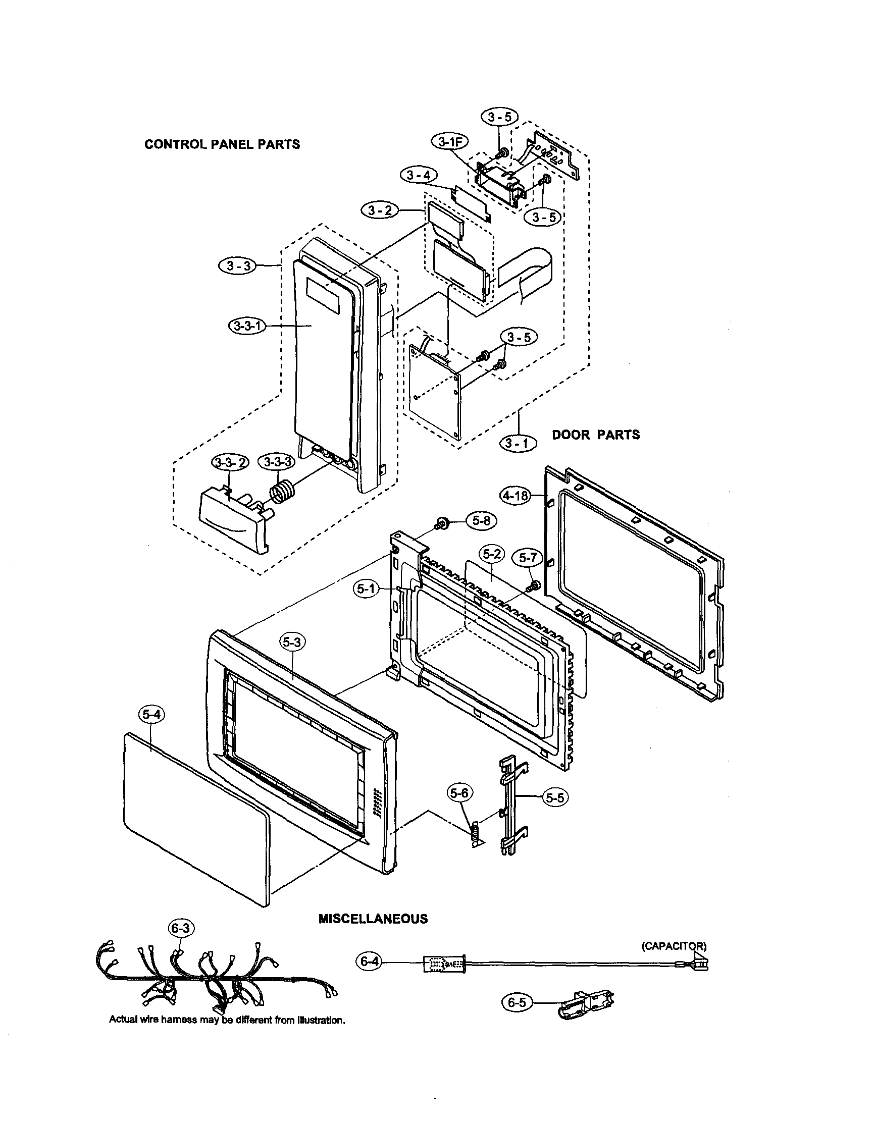 Control panel/door/miscellaneous