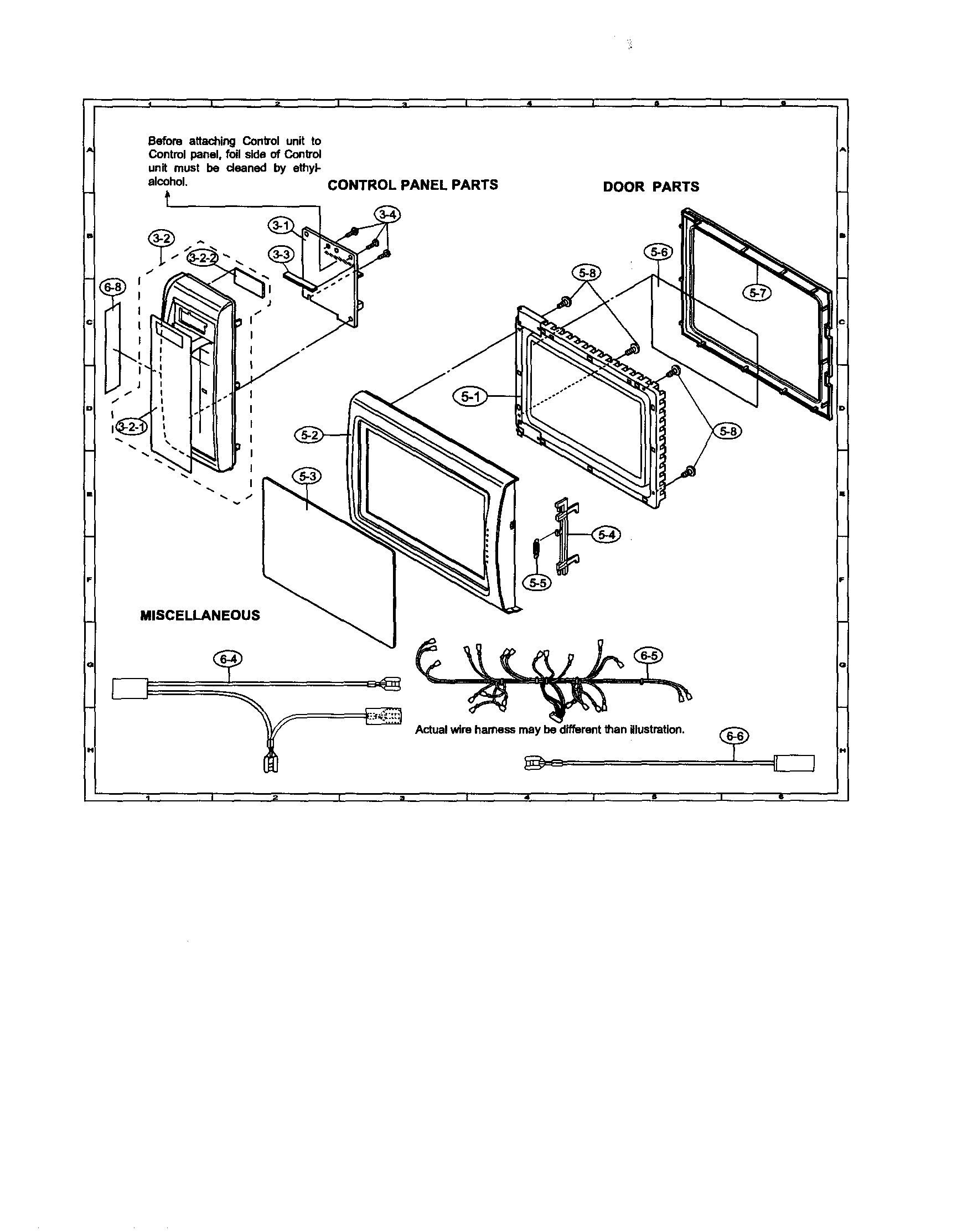 Control panel/door/miscellaneous