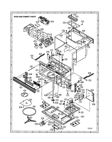 Oven and cabinet