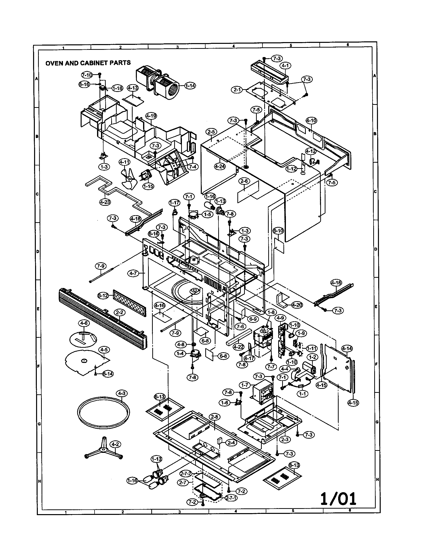 Oven and cabinet