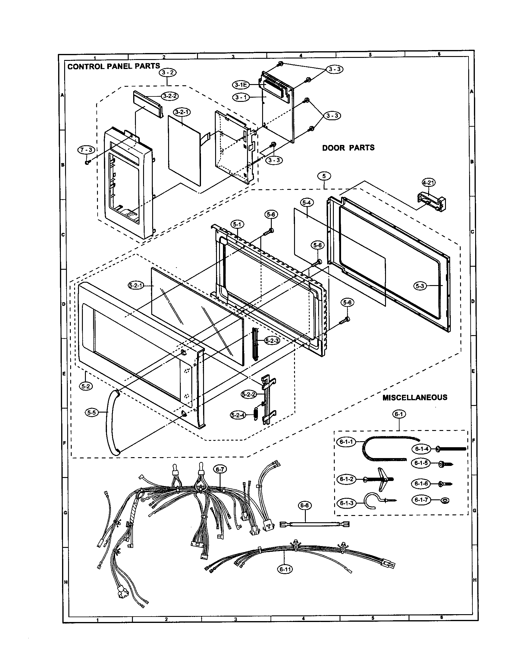 Control panel/door/miscellaneous