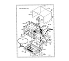 Sharp R-508CK oven and cabinet diagram