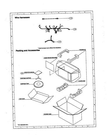 Wire harnesses/packing/accessories