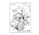 Sharp R-530CW oven and cabinet diagram