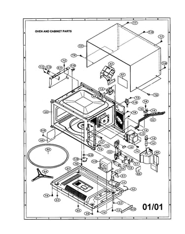 Oven and cabinet