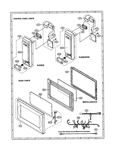 Control panel/door/miscellaneous