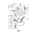 Kenmore 11070832991 top and console diagram