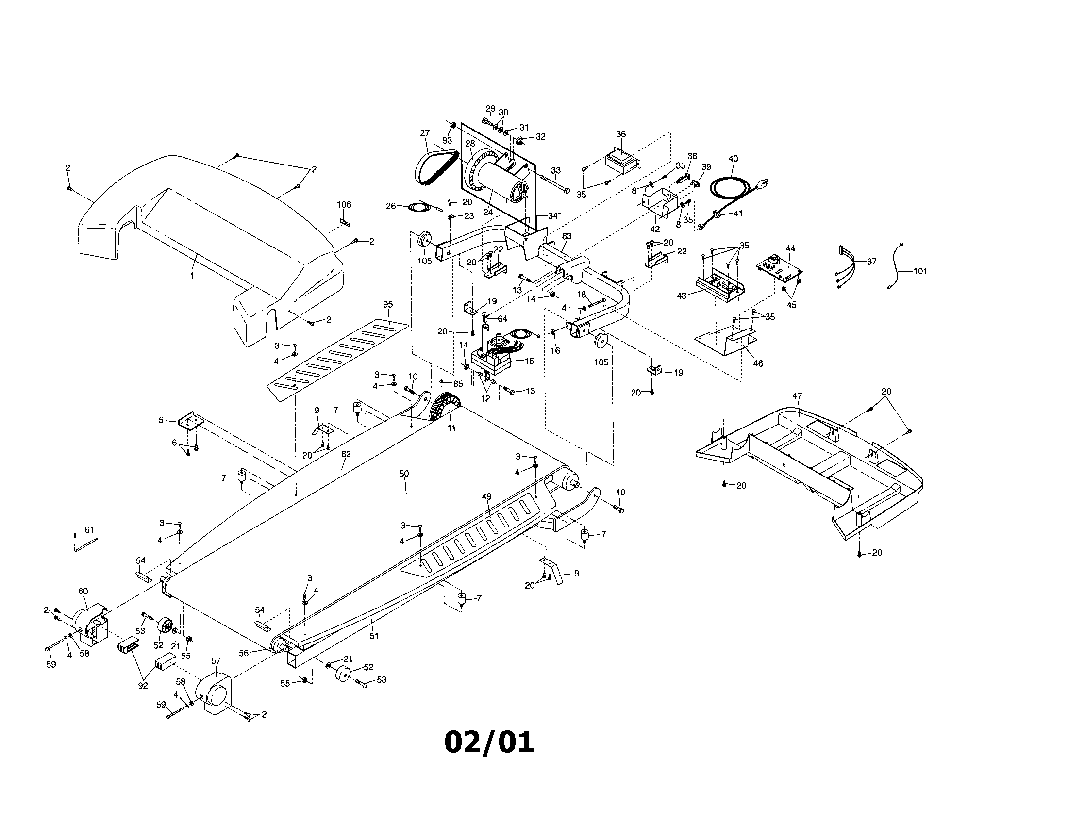 Motor/walking belt