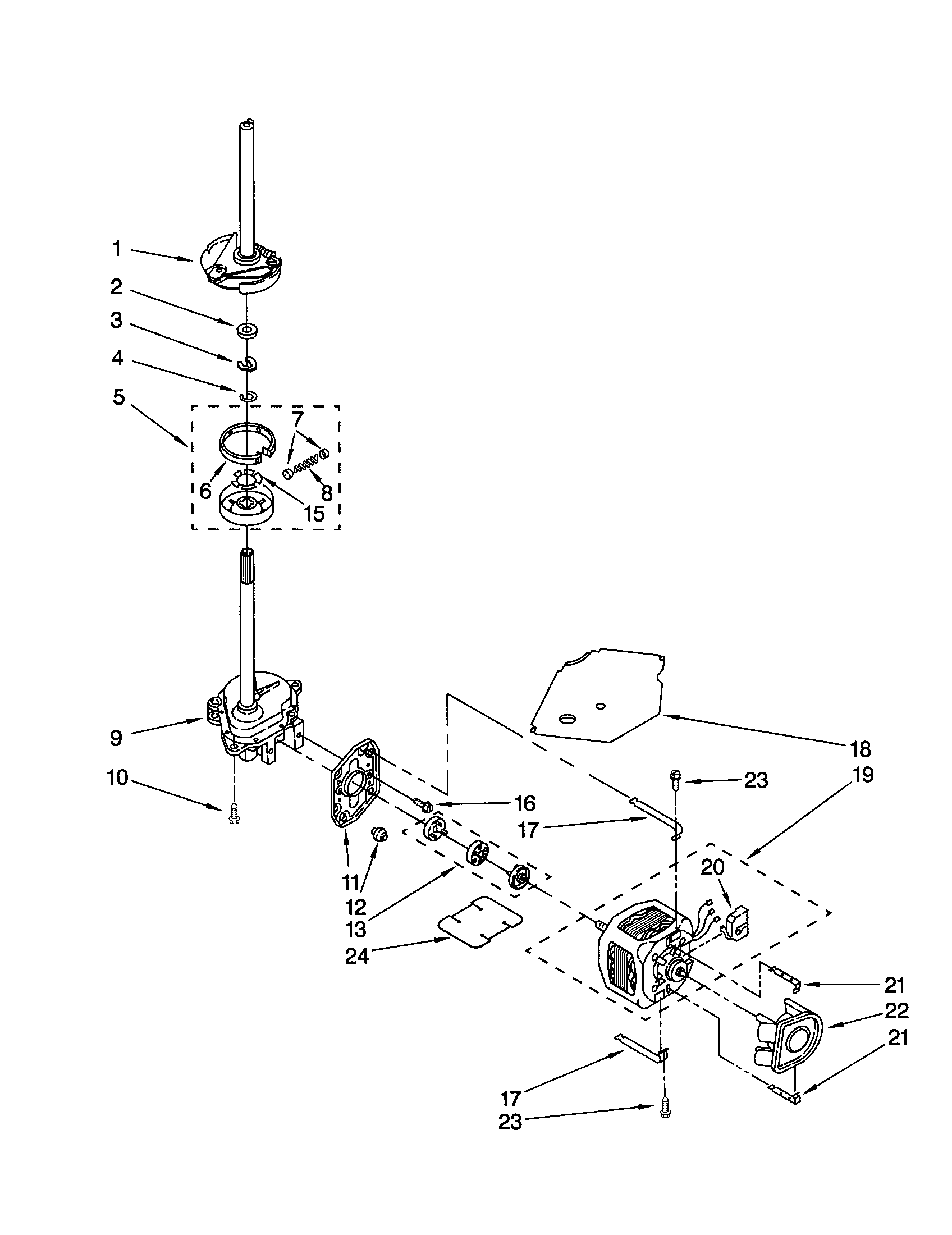 Brake/clutch/gearcase/motor/pump