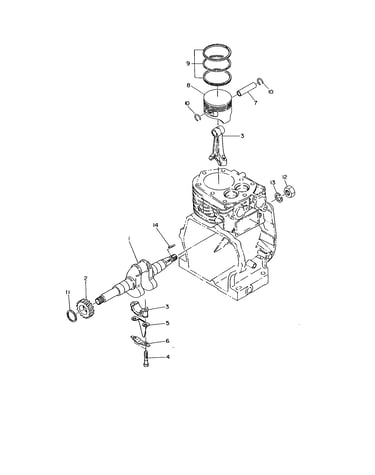 Crankshaft and piston