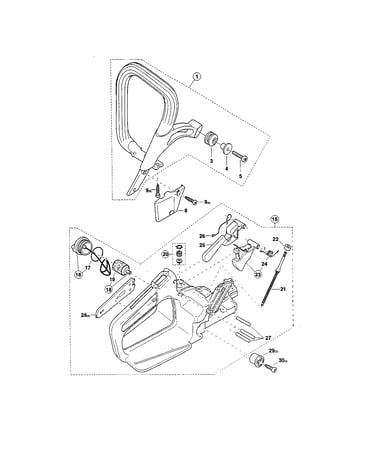 Fuel tank, tubular grip