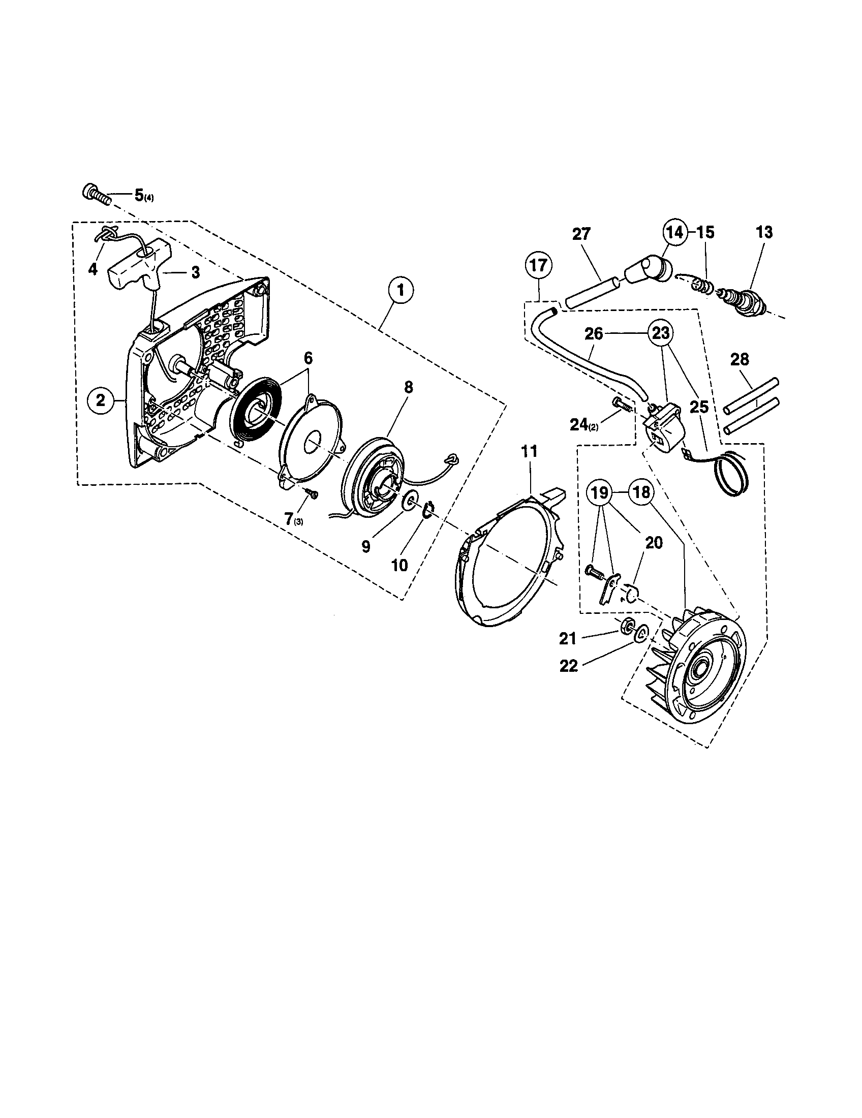 Ignition electronics, starter