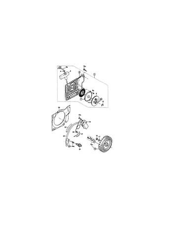 Flywheel and starter