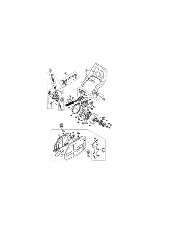 Oil pump, clutch, chain brake