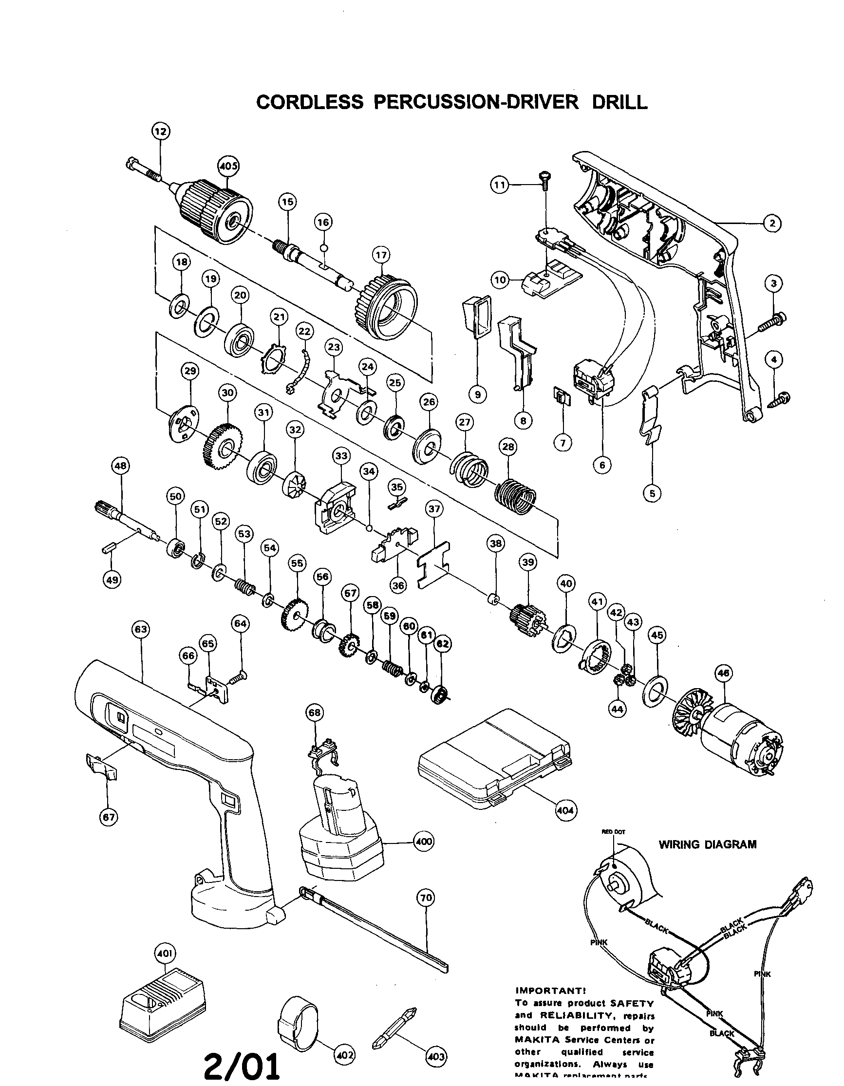 Cordless percussion-driver drill