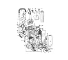 Hoover U5443-900 handle and accessories diagram