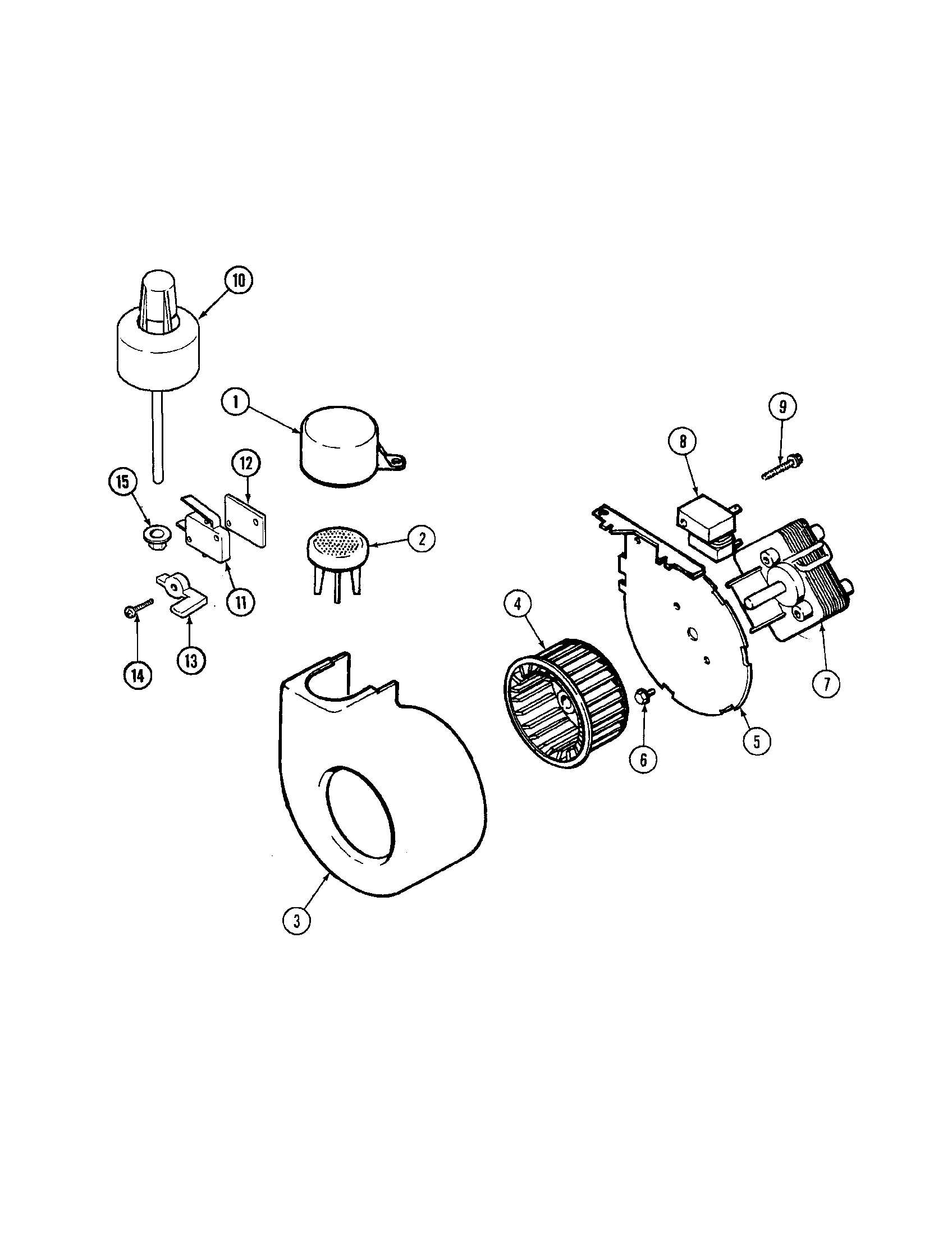 Blower, float/water level switch