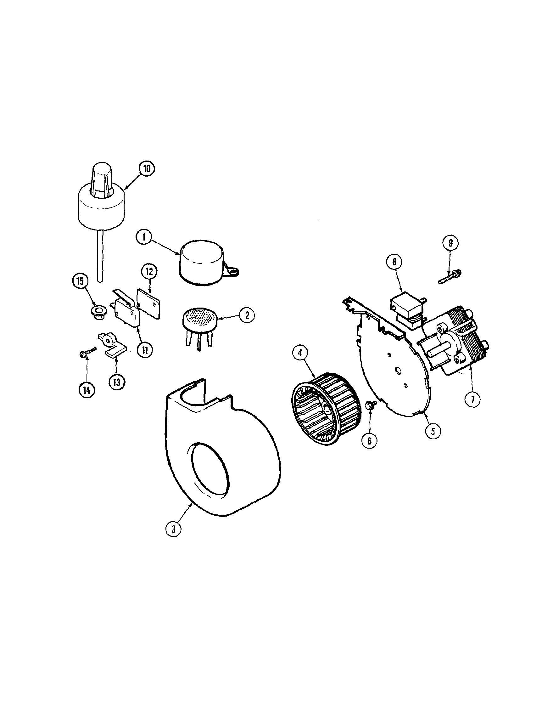 Blower, float/water level switch