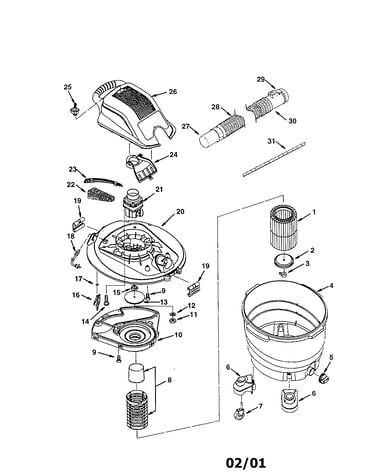 16 gallon wet/dry vac