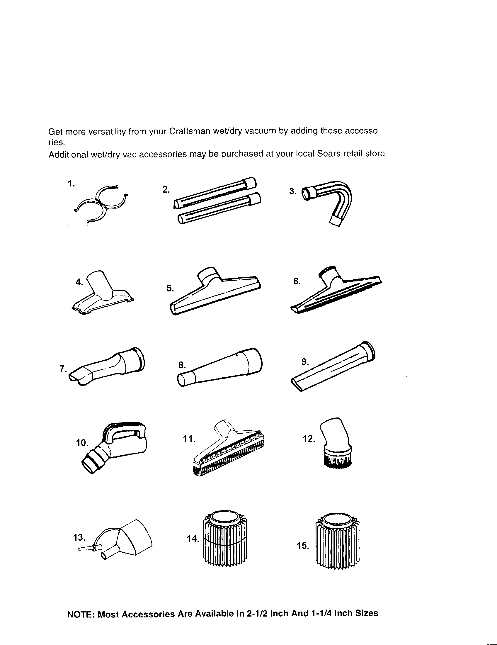 Accessoires and attachments